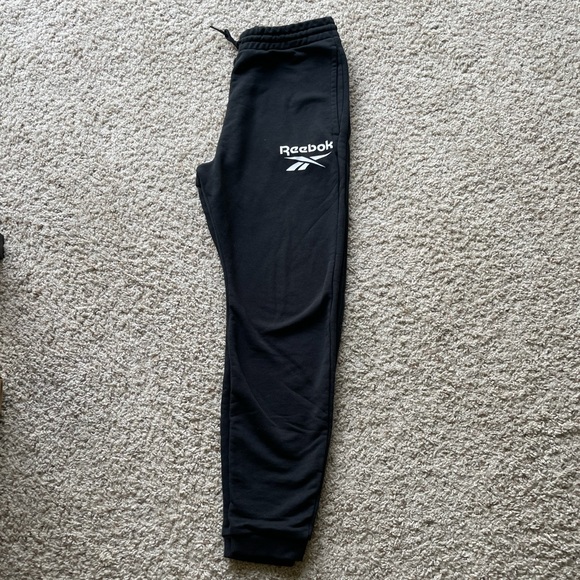 Reebok Black Mens Small Big Logo Joggers - Picture 4 of 5